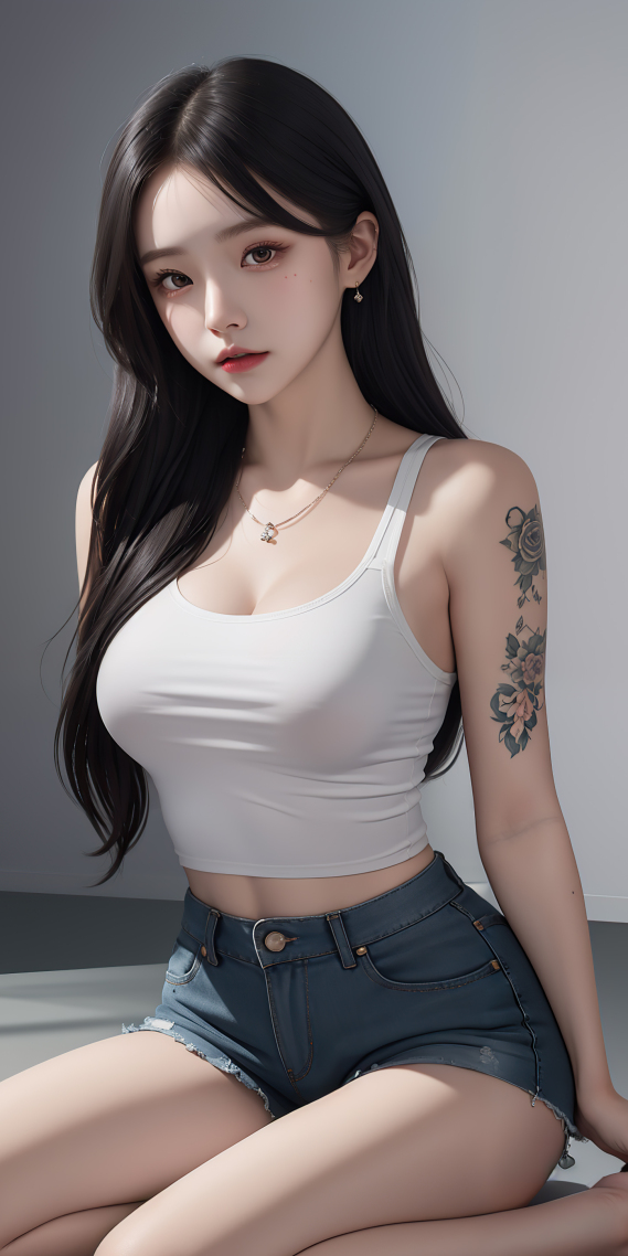 白色吊带运动女神