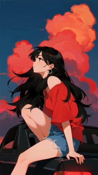 红色云朵
