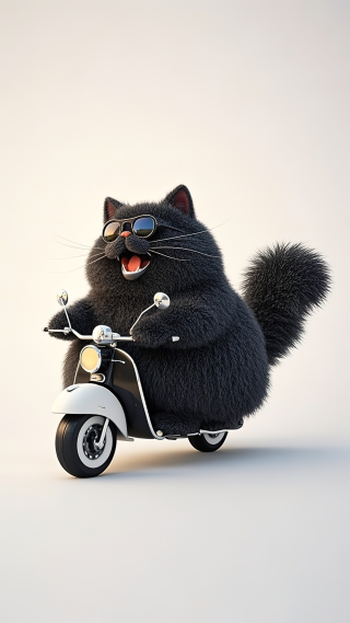 可爱黑猫
