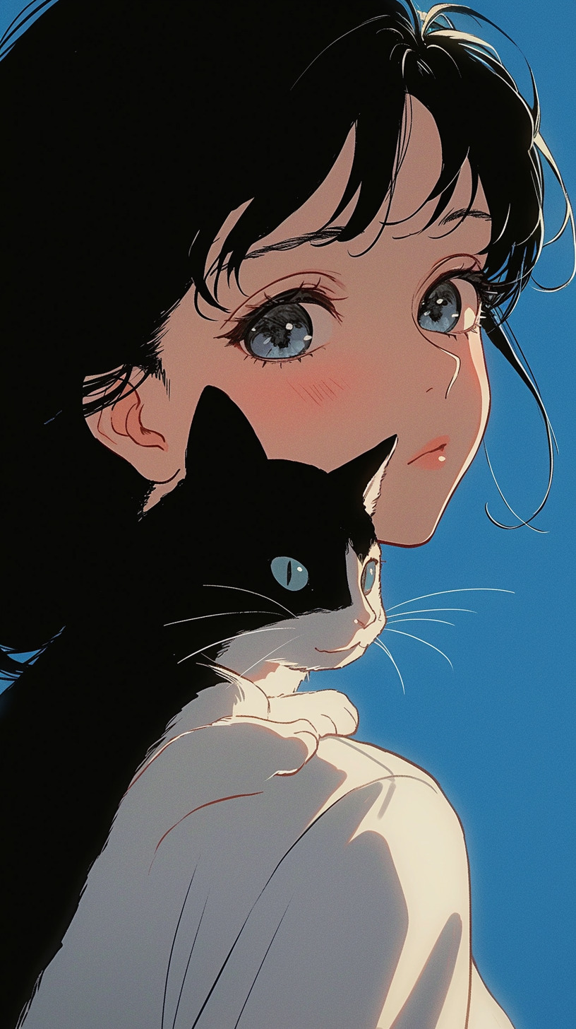 少女與貓