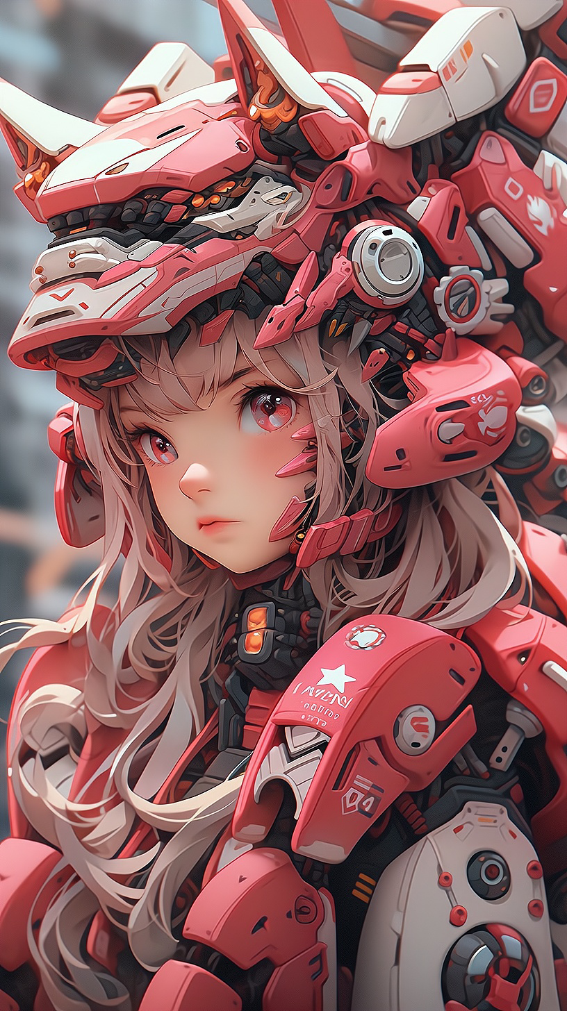 機甲戰士美女，粉色系