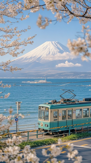 雪山海边风景