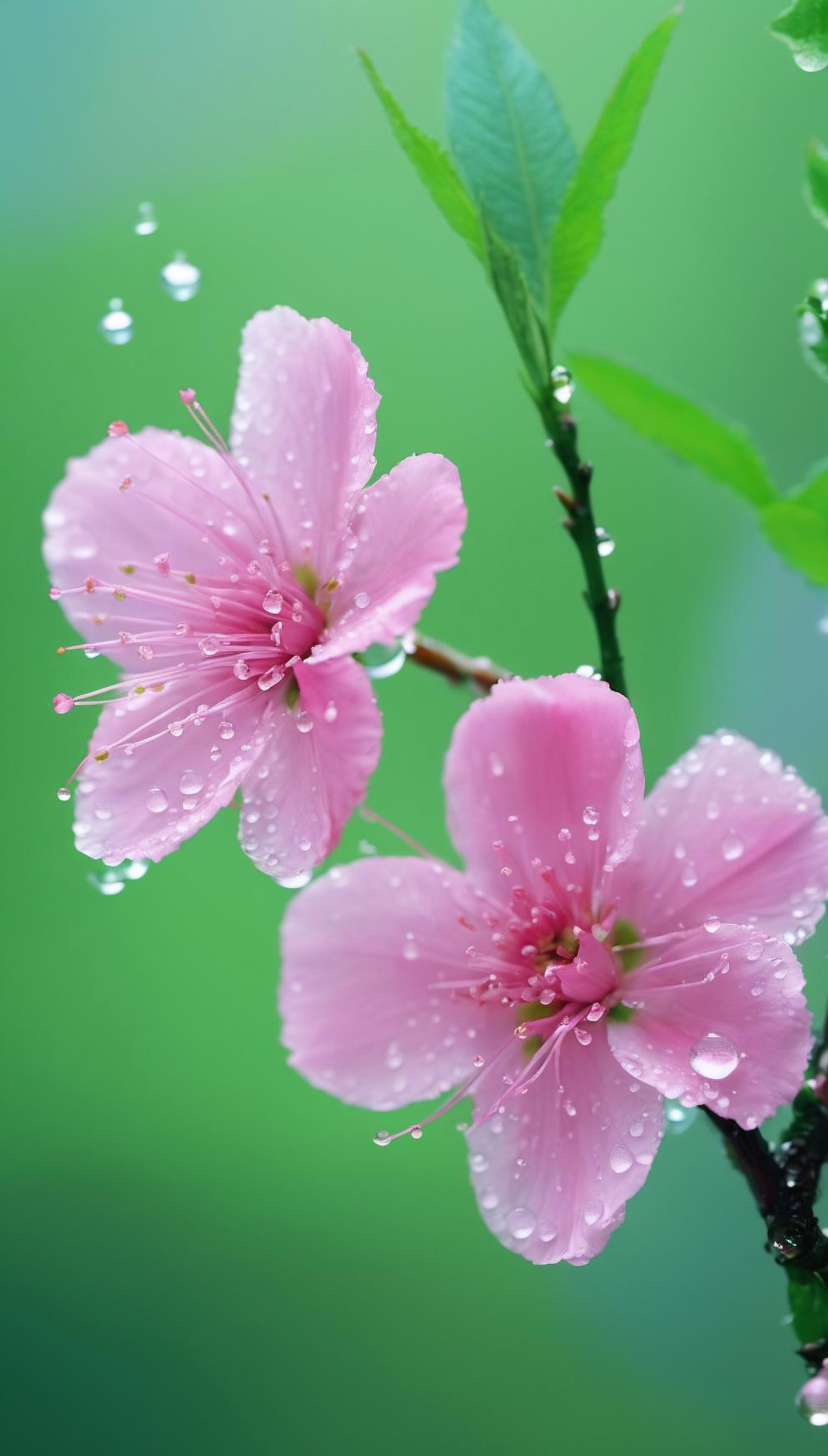 雨滴花朵