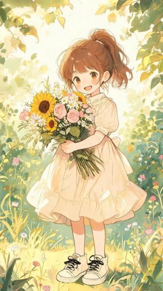 夏天阳光花和我