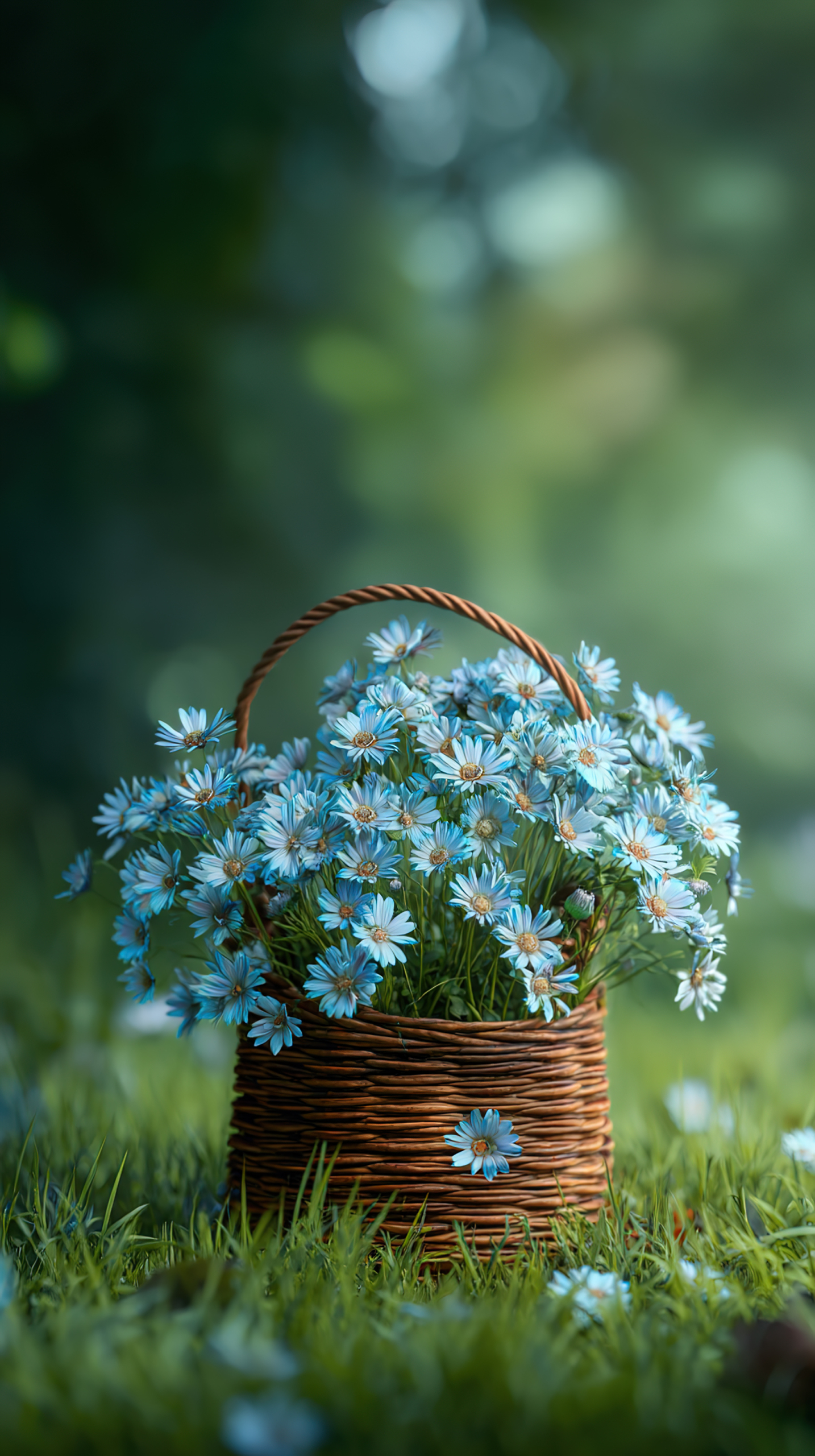 藍色治癒小雛菊