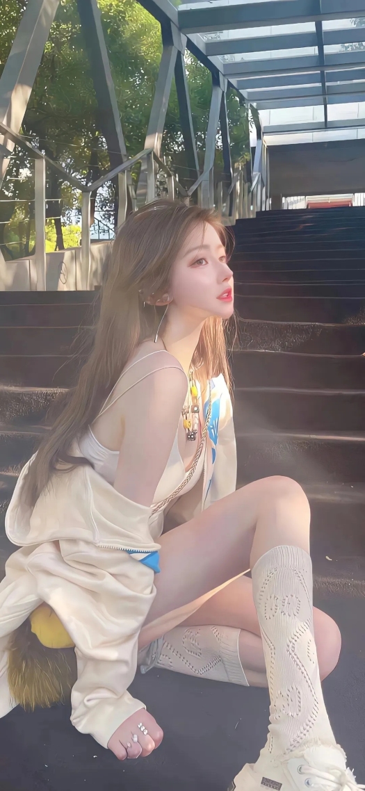 阳光下的美女