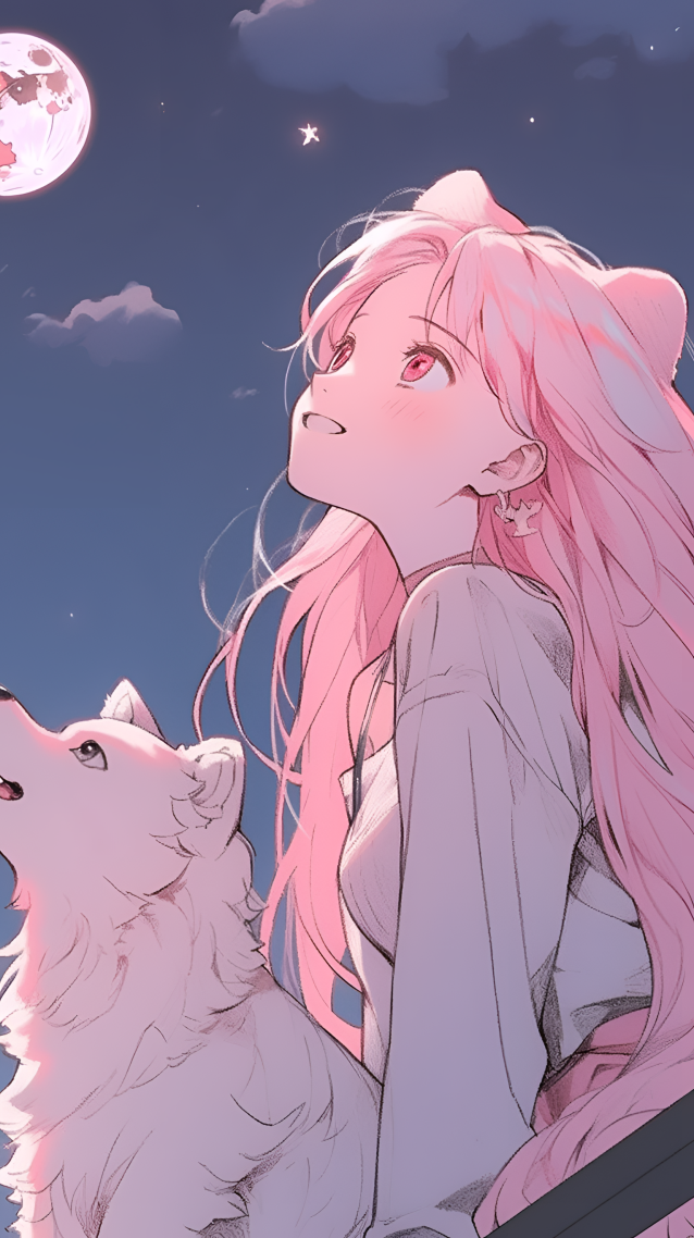 仰望天空(动漫手机静态壁纸) - 动漫手机壁纸下载 - 元气壁纸