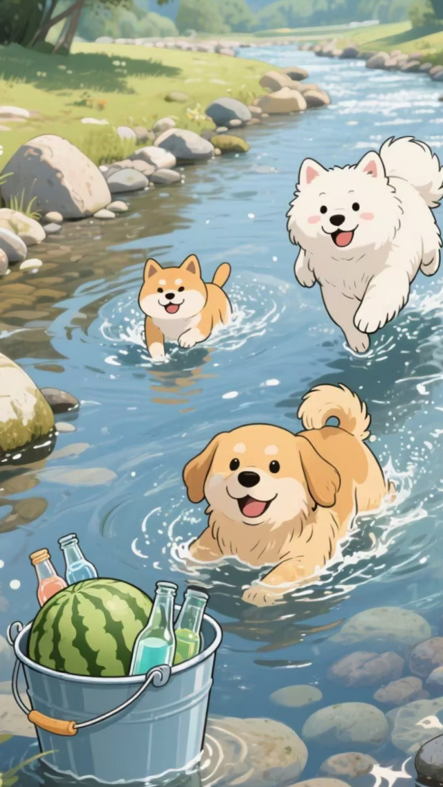 夏日狗狗