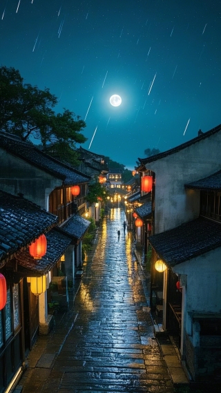 小镇夜晚