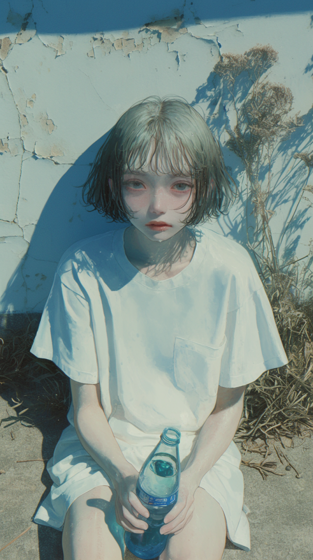 阳光清透夏日美女