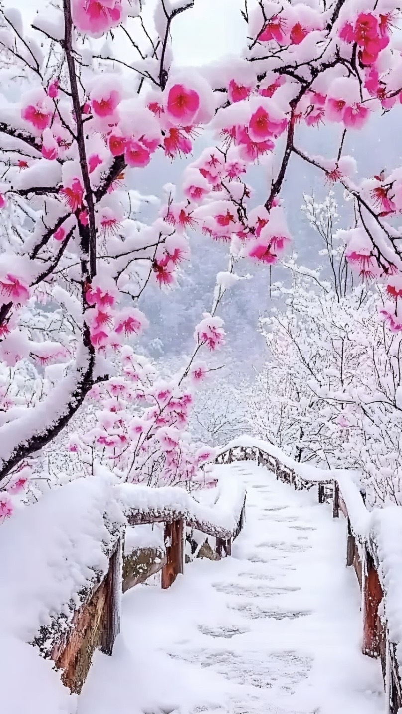 雪景梅花