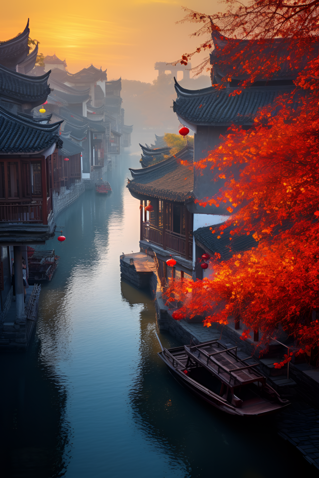 红叶出墙