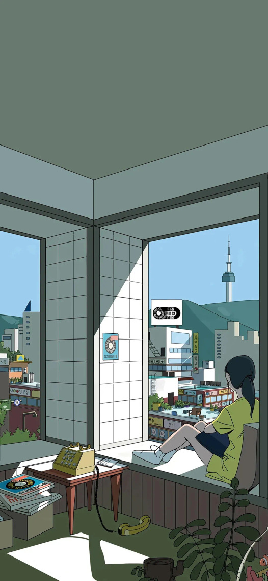 日漫街景微信主頁背景
