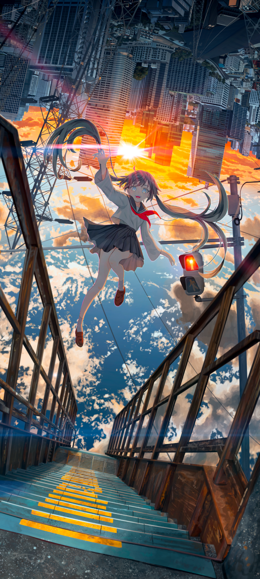 天空中的jk女孩