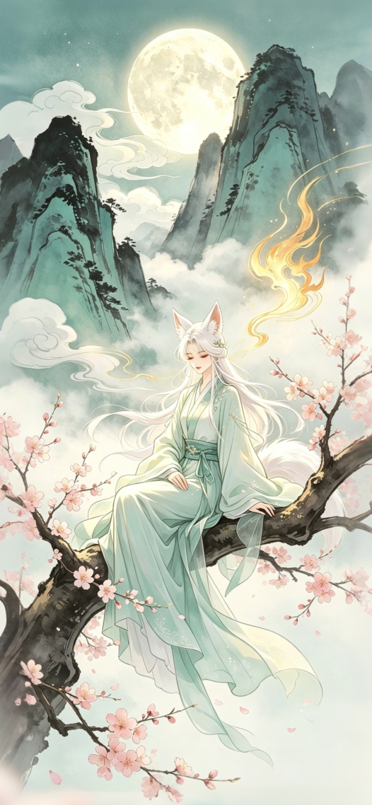 月下白狐