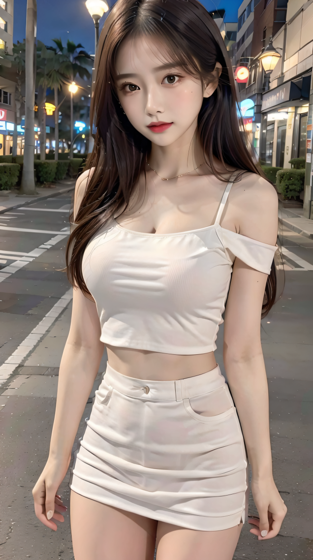 4K高清白色背心套裝小仙女