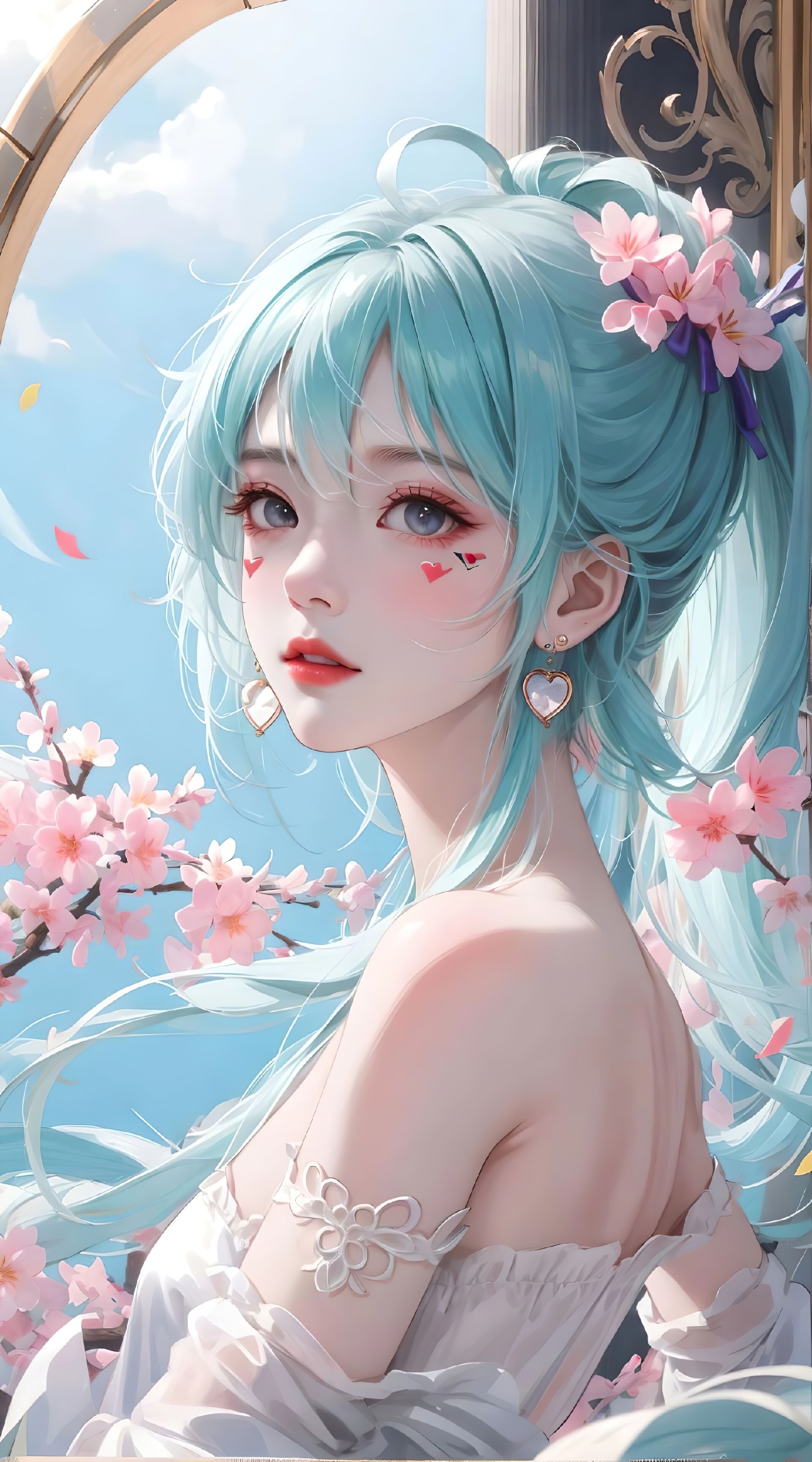 彩色的美女