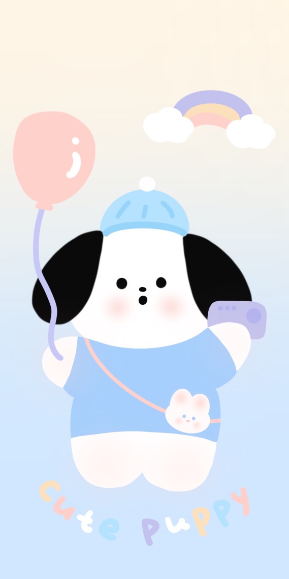 渐变动物小狗