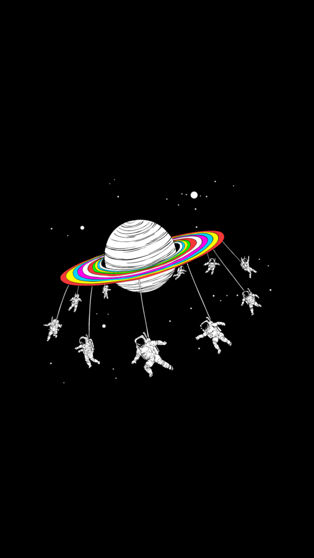 微信背景壁紙旋轉太空人