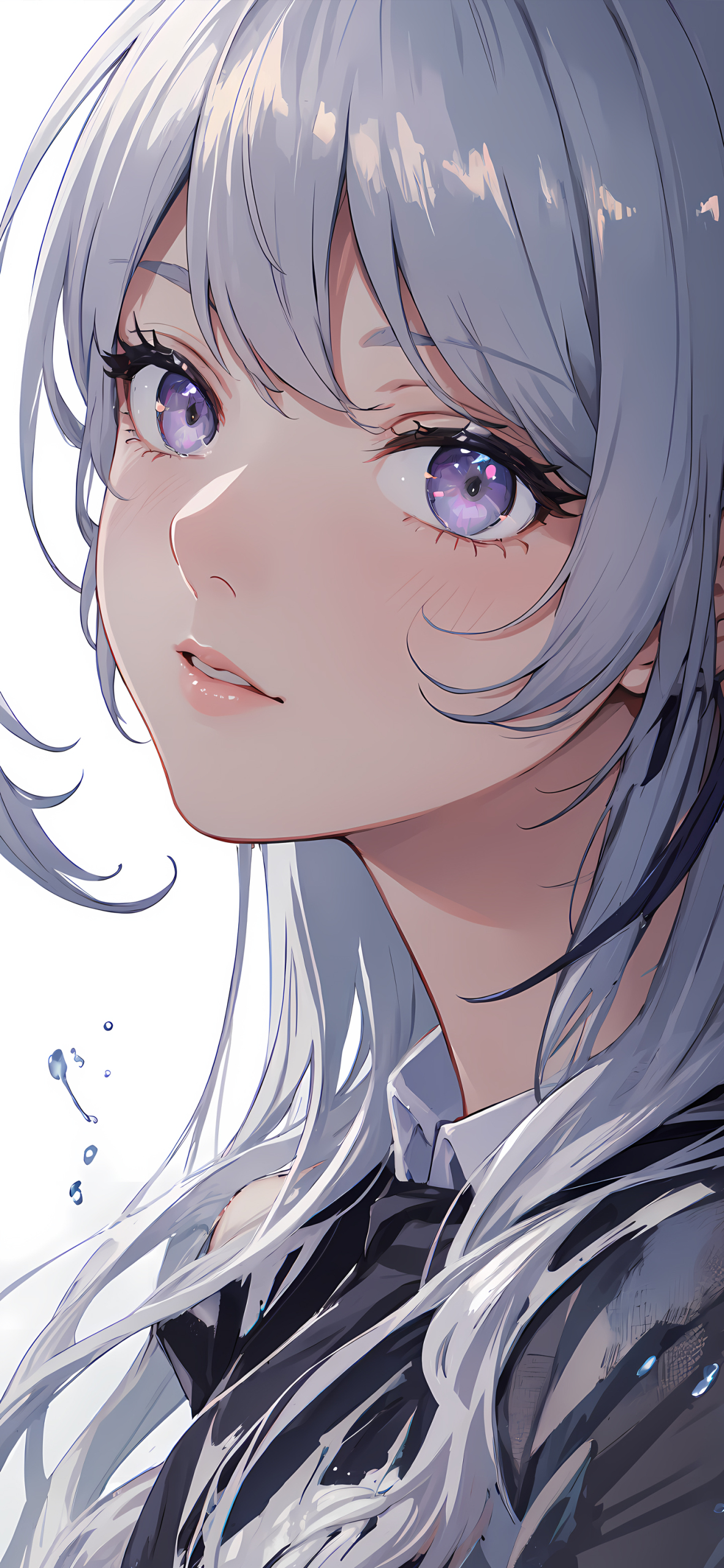 动漫白毛少女