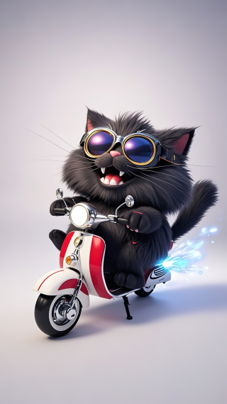 可爱黑猫