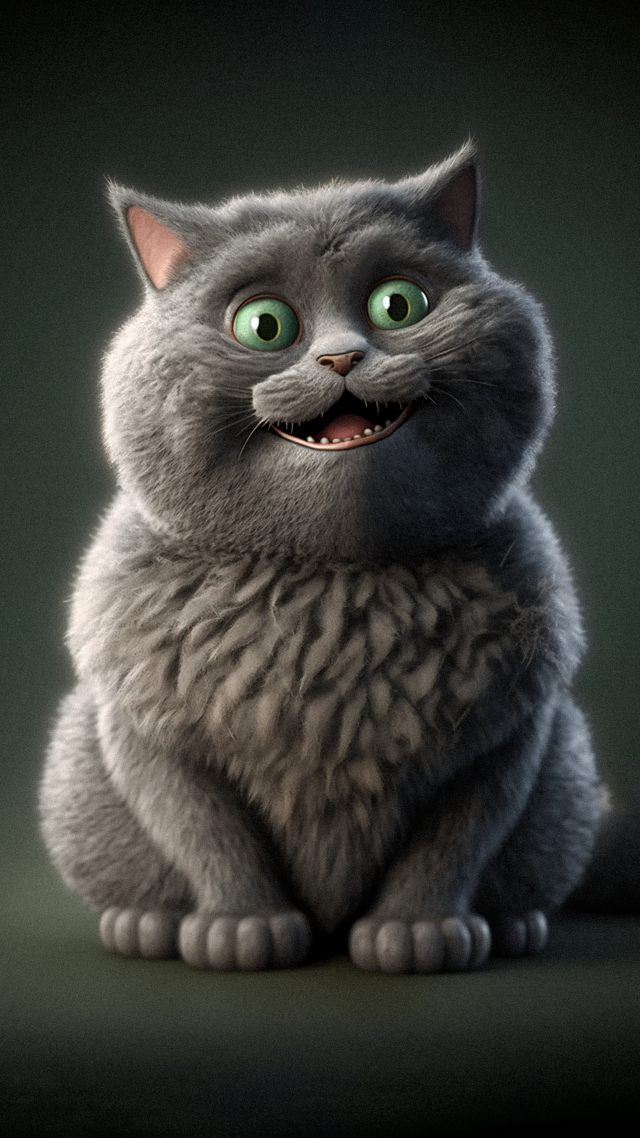 大脸猫  4K  萌宠