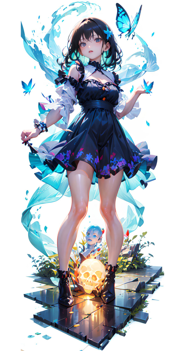 2K高清AI 动漫蝴蝶少女