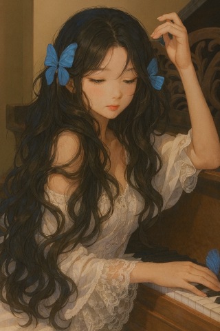 蓝蝴蝶少女