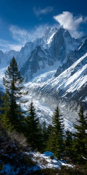 雪山之巅的静谧