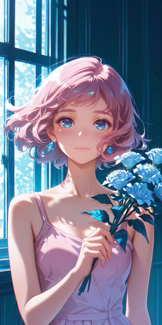 蓝色花束