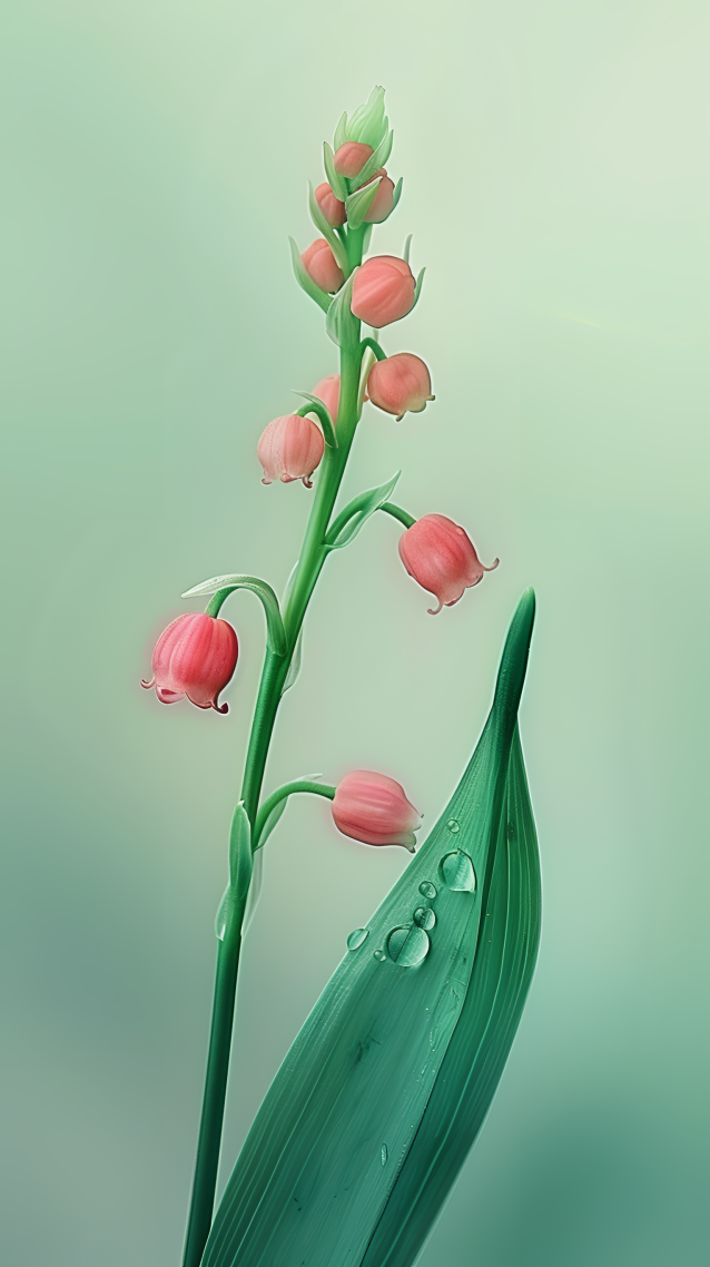 绿色护眼清新铃兰