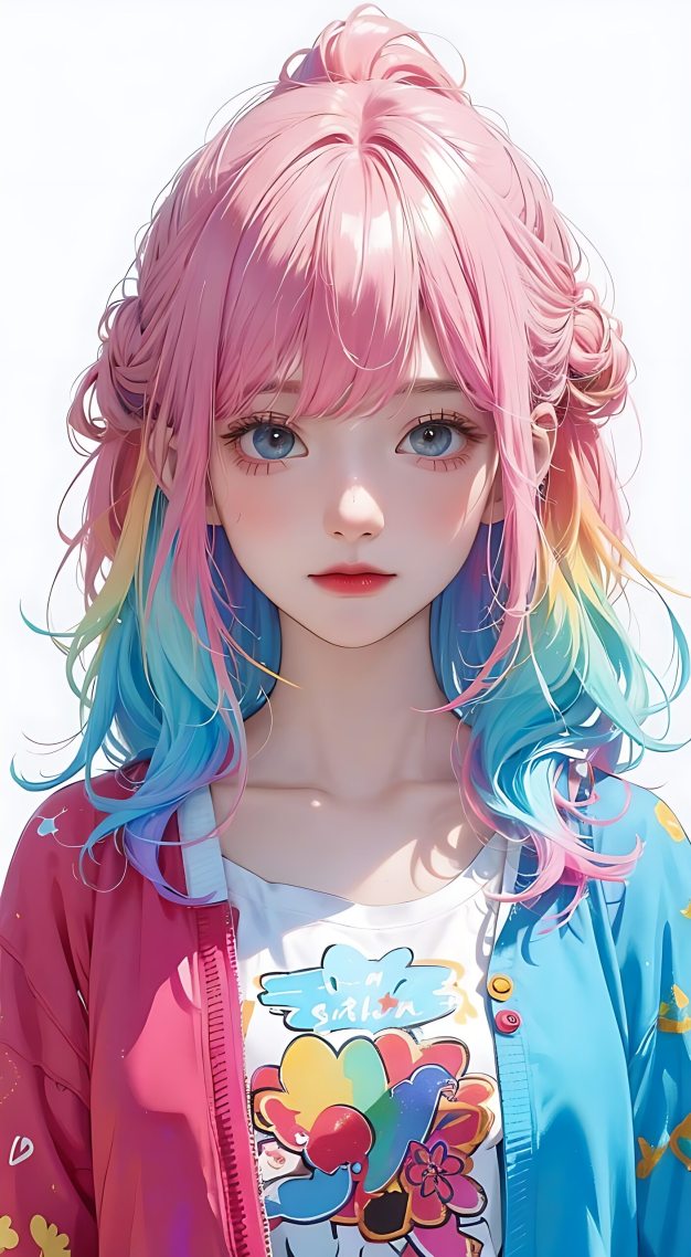 彩发女孩