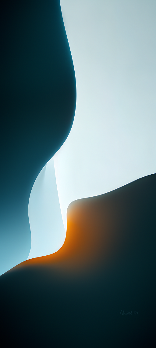 橙蓝交织的柔影