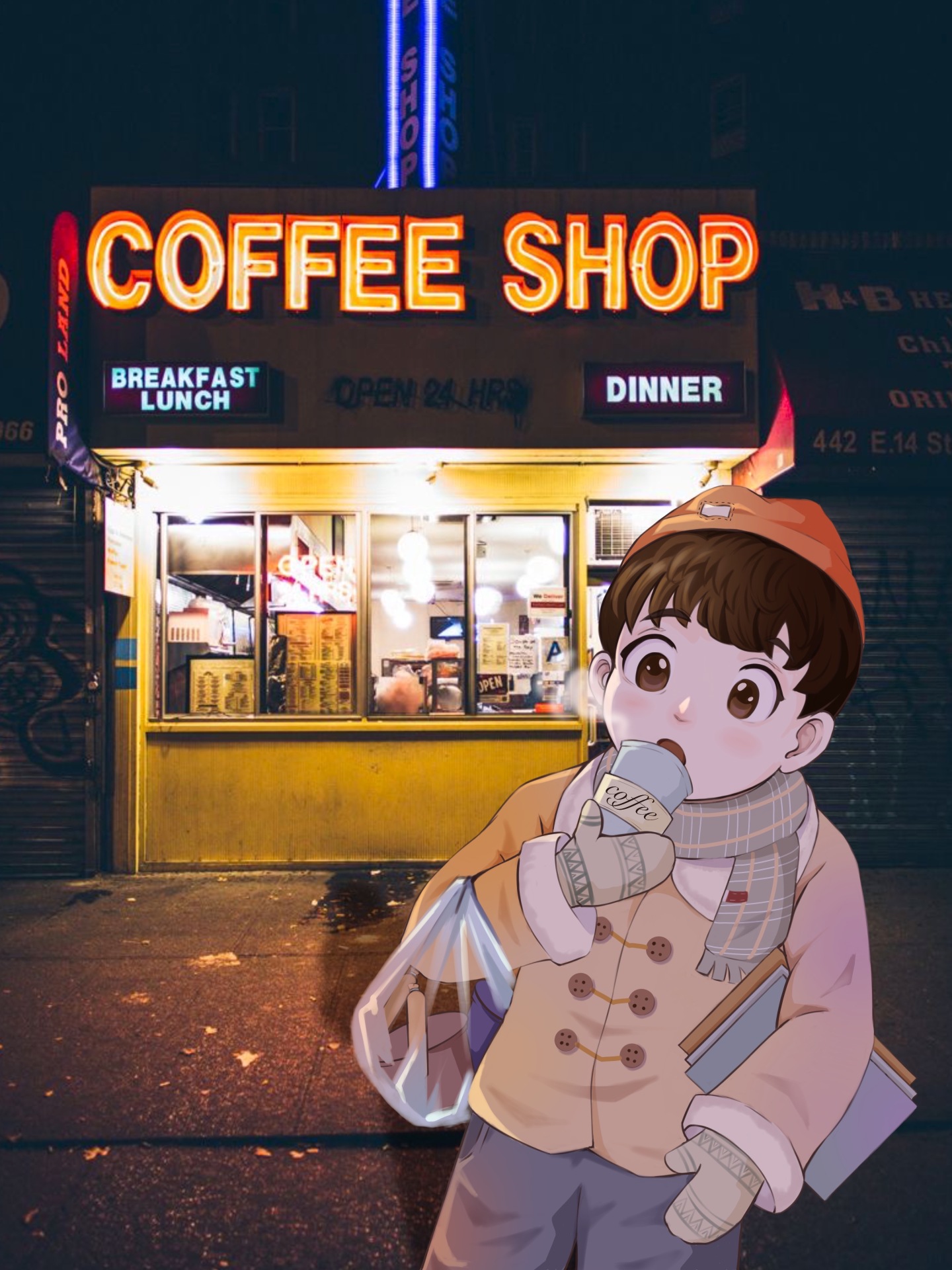 咖啡☕️就像生活一样，有些苦涩但又带着一点回甘