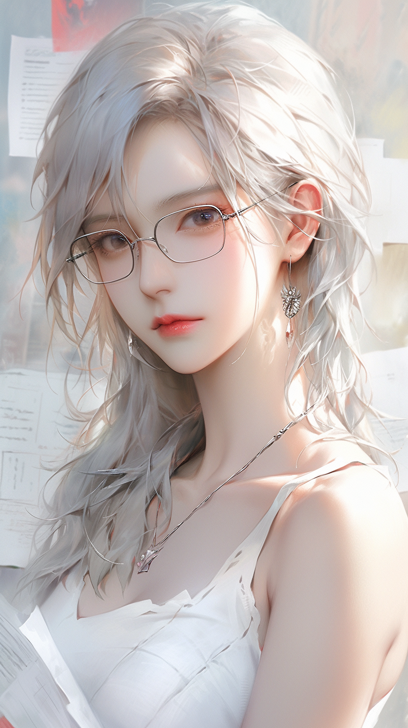 帶眼鏡的少女