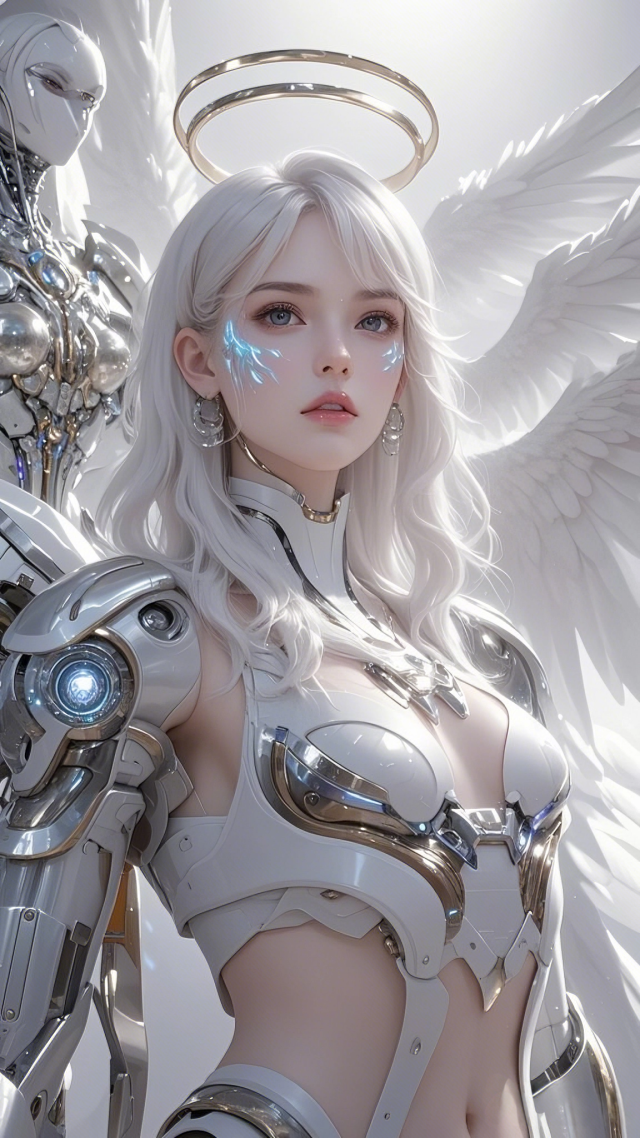 白髮女神科幻機器人