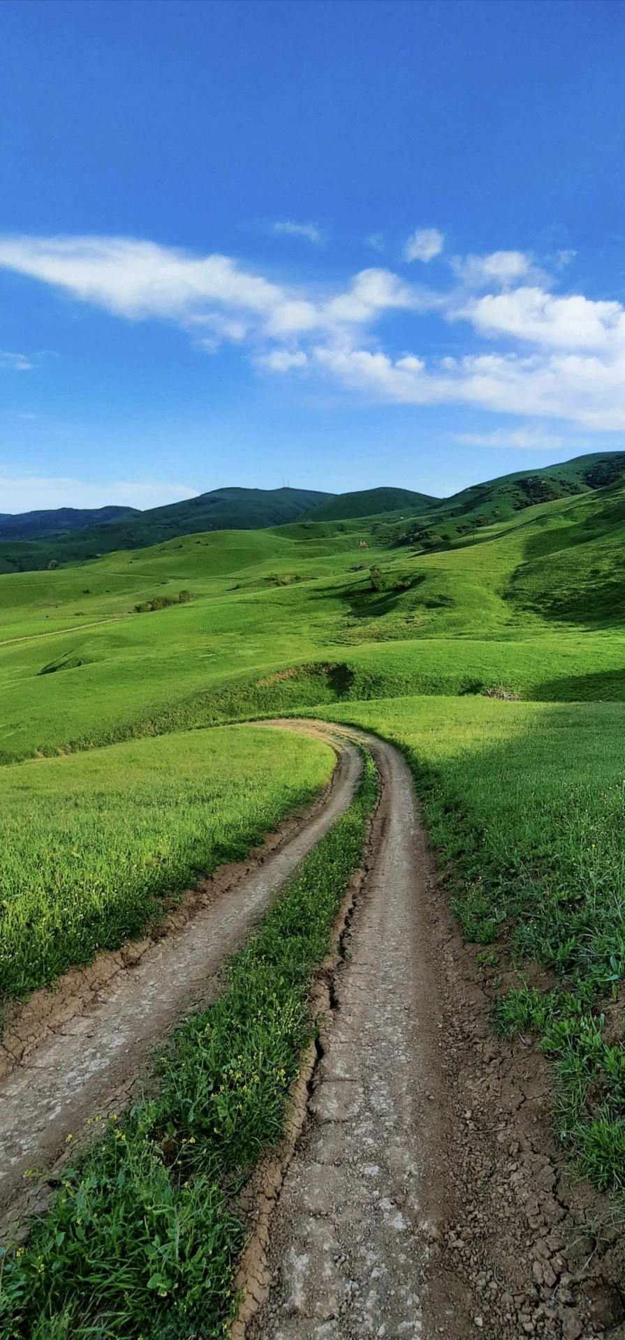 蓝天白云清新自然风景