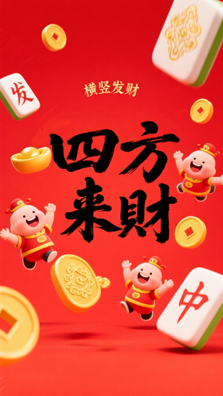 横竖发财四方来财
