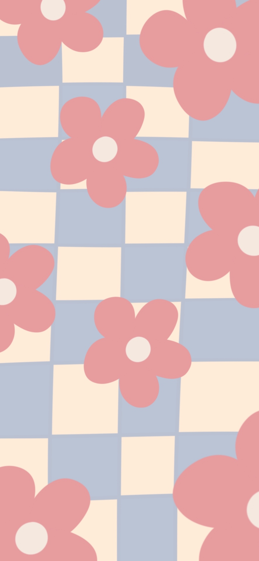 格子花朵