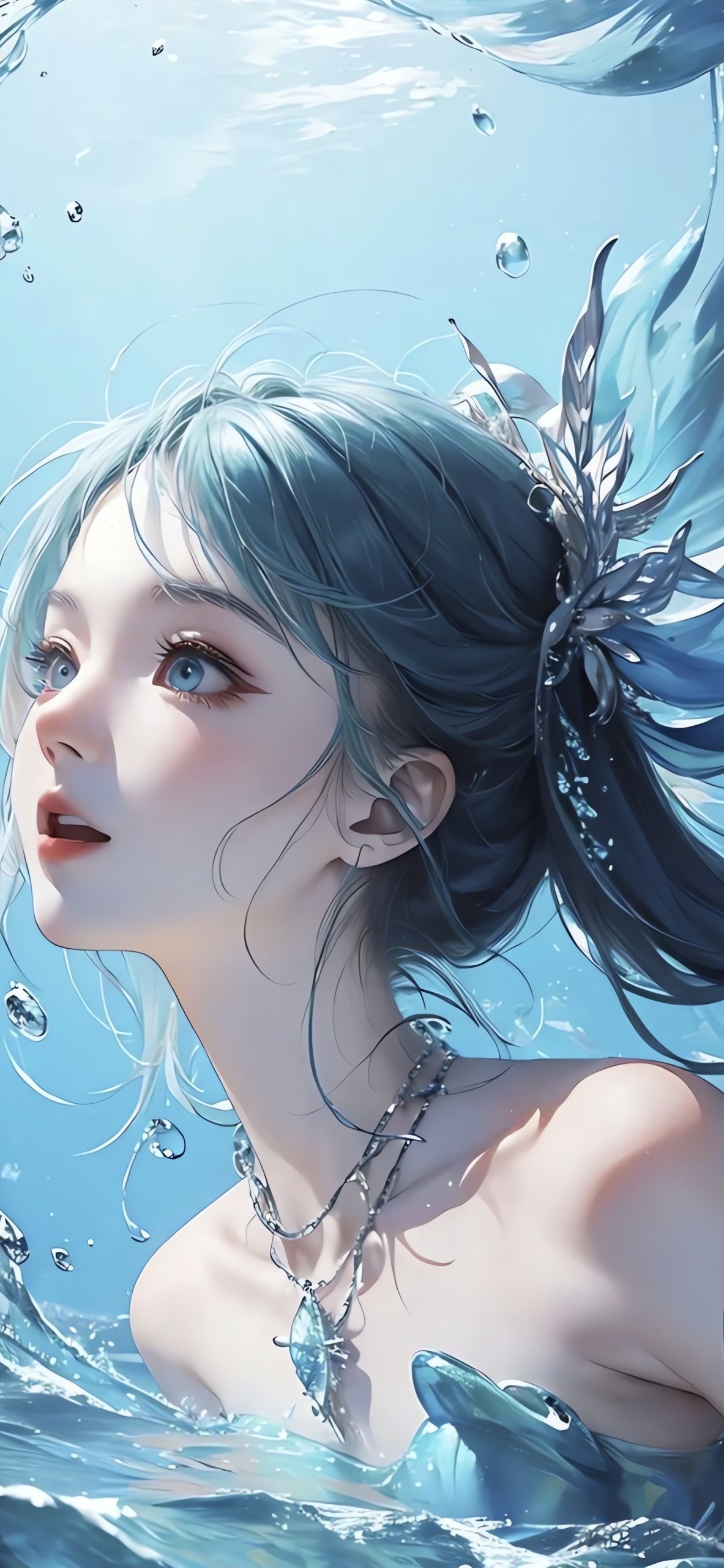 絕美海中少女