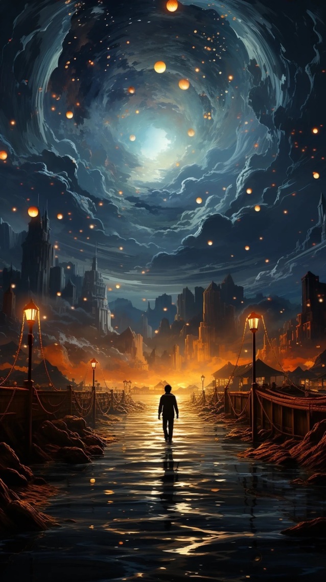 星空下