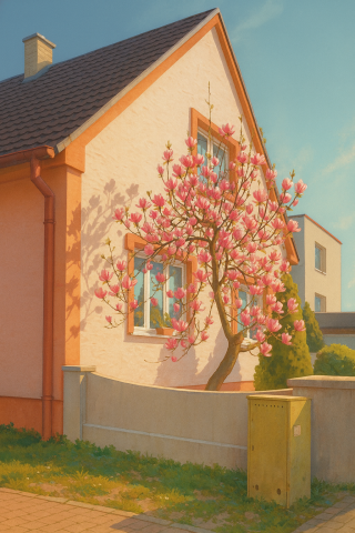 花与建筑