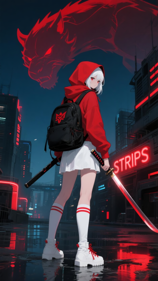 赛博女武士
