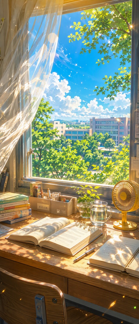 夏日书桌