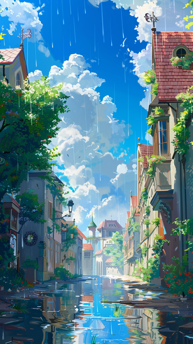 漫畫街道風景