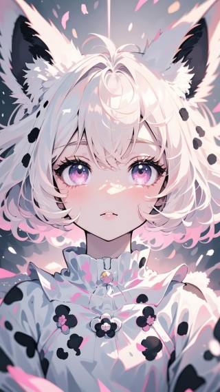 兔耳朵小女孩