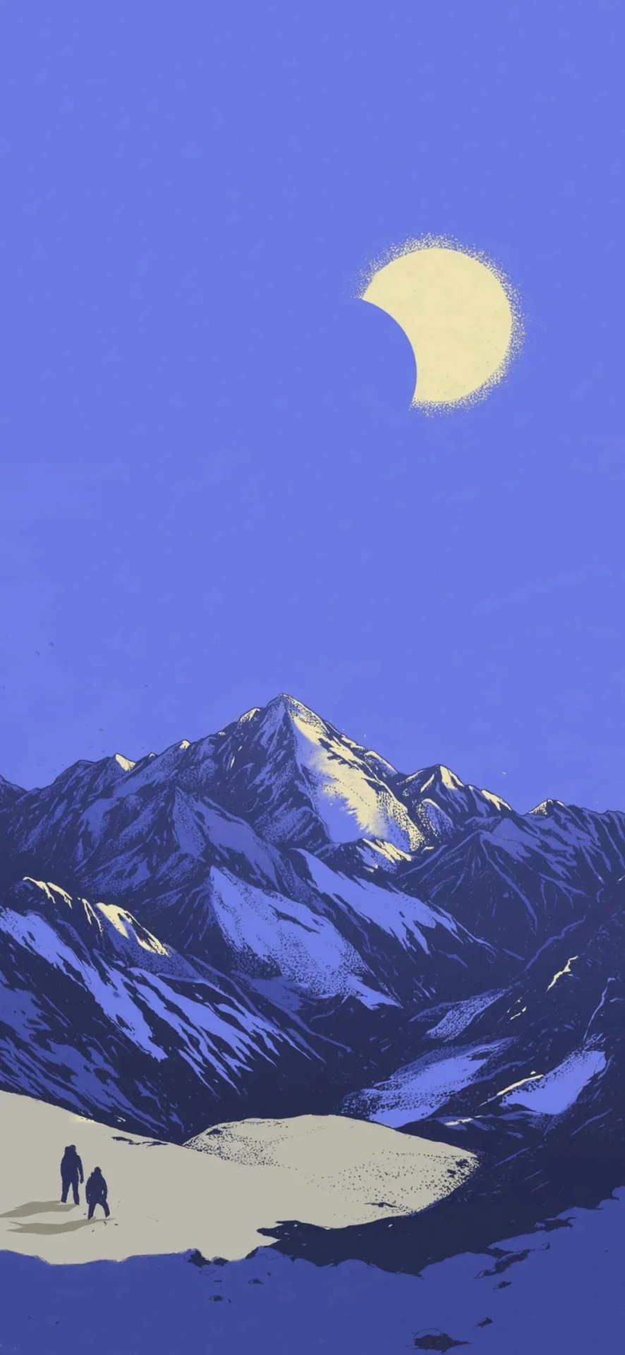手機聊天背景圖片月亮小人