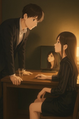 情侣对视