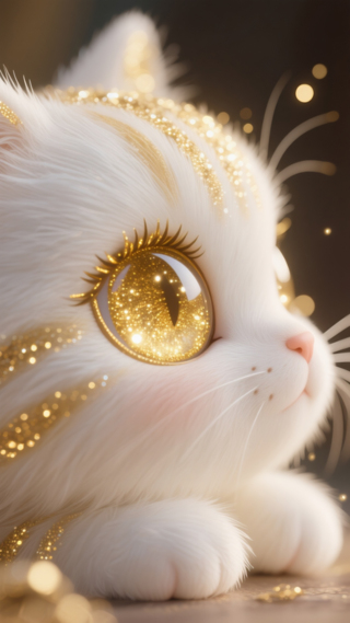 金色的小猫咪