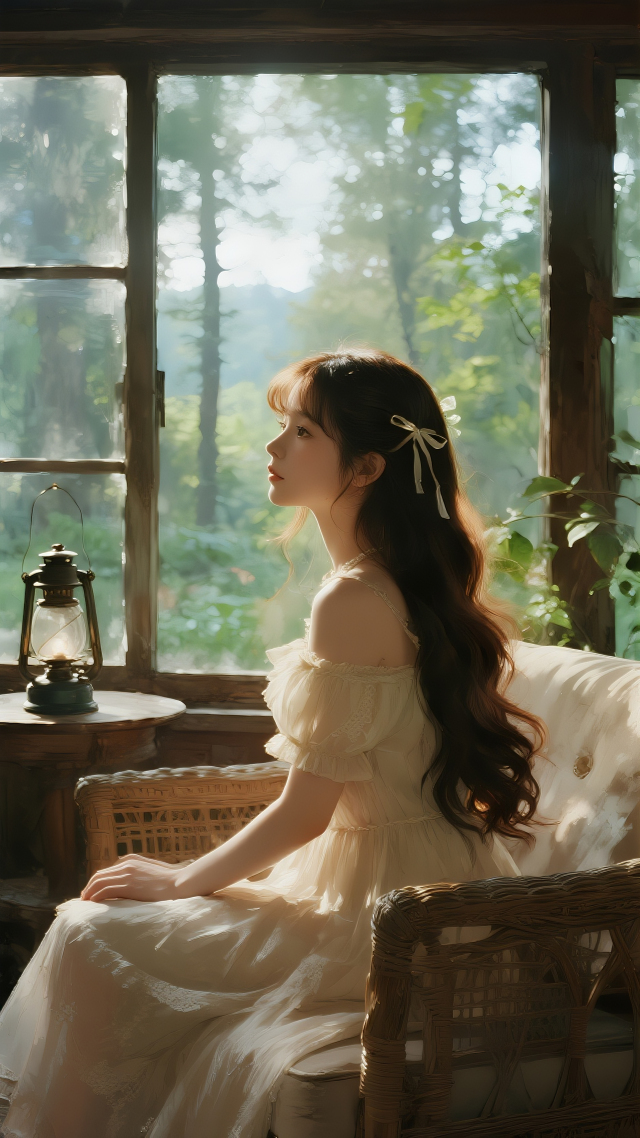 窗前少女 1
